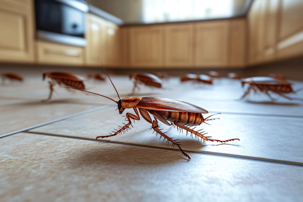 Cockroaches spread germs and ruin hygiene. Our cockroach control service targets kitchens, bathrooms, and hidden areas using odourless, child-safe treatments that drive roaches out and prevent re-infestation.